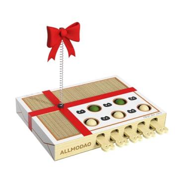 Imagem de Generic Brinquedo de enriquecimento ambiental para gatos: caixa de areia com arranhador, jogo de quebra-cabeça portátil, e compacto, divertido e