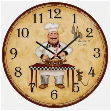 Imagem de Relógio De Parede 29cm Cozinha Decorativo Silencioso Pendulart (Cozinha03 - MelanzaInCucina)