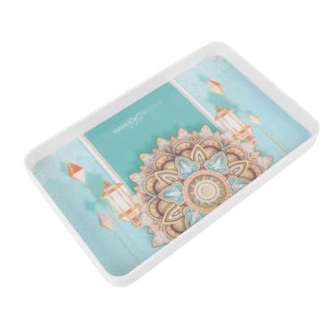 Imagem de Generic Bandeja de Servir Comida, Bandeja de Lanche Segura para Máquina de Lavar Louça para Festa de Reunião (Verde)