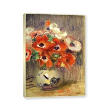 Imagem de Moldura de champanhe. Arte em tela floral country, pintura botânica vintage de natureza morta, decoração de parede de cozinha de fazenda emoldurada para sala de jantar. C28. 50 x 70 cm - 19,6 x 27,5