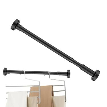 Imagem de Varões de chuveiro para banheiro, varões de toalha para banheiro - Haste de cortinas de chuveiro de banheiro de aço inoxidável retrátil sem broca | Cremalheira ajustável do secador de roupa, haste de