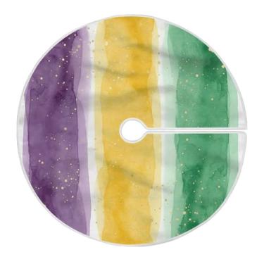 Imagem de ATTX Saia abstrata para árvore de Mardi Gras de 90 cm – Decoração festiva para festas de ano novo e carnaval #466