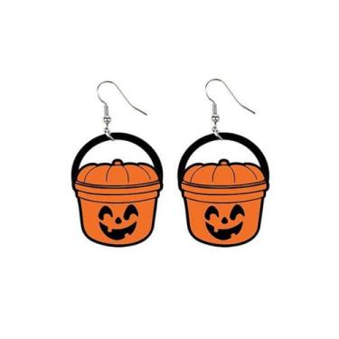 Imagem de Brincos femininos de Halloween fofos para Halloween, brincos de abóbora, bruxa, assustadores, brincos de acrílico, vintage, fantasia de Halloween, cosplay, joias de Natal, presentes, Adjustable,