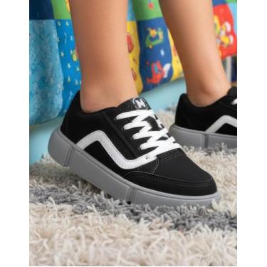 Imagem de Tênis Molekinho Infantil Meninos 2838129, Preto, Branco, 31