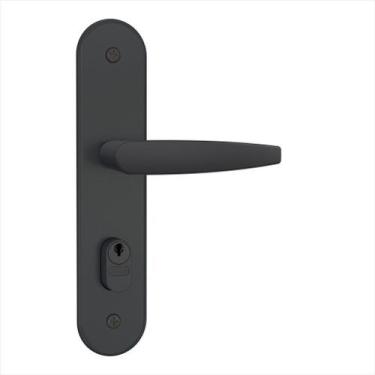 Imagem de Fechadura De Porta 804/33 Externa Espelho Preto Fosco Stam