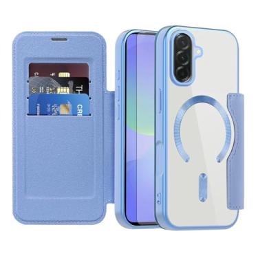 Imagem de Asuwish Capa de telefone para Samsung Galaxy A56 5G capa carteira magnética com protetor de tela de vidro temperado flip suporte para cartão de crédito slot de bloqueio RFID acessórios para celular A