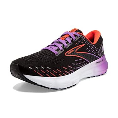 Imagem de Brooks Tênis de corrida feminino Glycerin 20 Neutral, Preto/Bellflower/Fiesta, 10