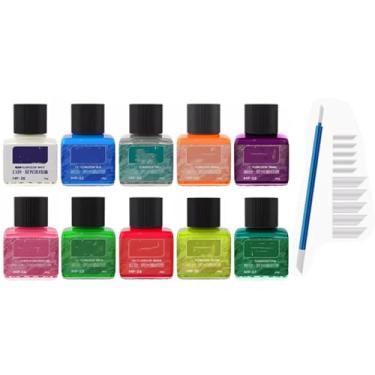 Imagem de MP-10~MP-29 40 g Tinta de revestimento de painel à base de água para painel de construção de modelo, cor de destaque de linha (Hobby Tools) (MP-20~MP-29 (10 frascos) + 02B)