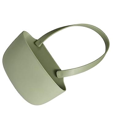 Imagem de Aoresac Suporte para Pendurar Ralo de Pia, Organizador de Esponja de Grande Capacidade para Pia de Cozinha, Banheiro e Armazenamento de Parede, Cesto Suspenso Macio e Flexível Com Furos de (Verde)