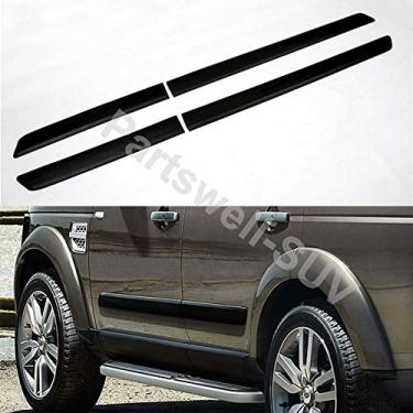 Imagem de YiXi-Partswell 4 peças de proteção de barra Nerf para guarnição do peitoril lateral da porta de borracha adequada para Land Rover Discovery 3 LR3 Discovery 4 LR4 2003-2016