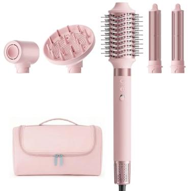 Imagem de MESCOMB Modelador de ar quente 5 em 1 de alta velocidade – Escova profissional para secador de cabelo sem frizz, secador de cabelo de secagem rápida com difusor, envoltório modelador de ar sem danos