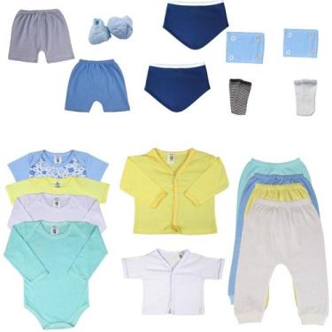 Imagem de Kit 19 Peças Roupa Bebê Essencial Enxoval Longo Algodão - Tanran Baby,