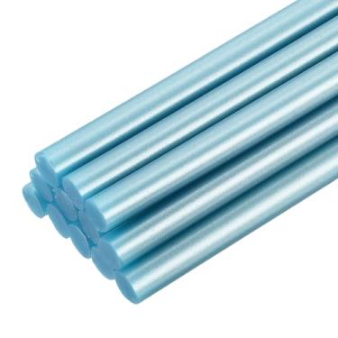 Imagem de Generic 12 mini bastões de cola quente para pistola de cola, pequenos bastões de cola de 0,27 x 10 polegadas, 7 x 100 mm azul metálico