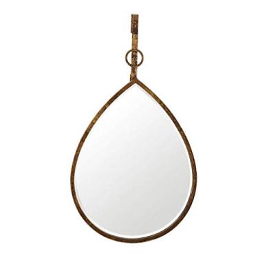 Imagem de Espelho de ferro forjado americano europeu para banheiro montado na parede espelho suspenso criativo vento industrial espelho decorativo 60 cm x 40 cm