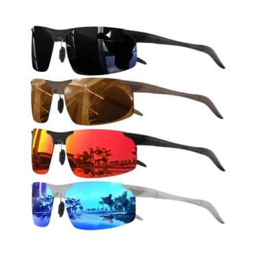 Imagem de Óculos De Sol Unissex Leves Polarizados Quadrados UV400 Clássicos Retr