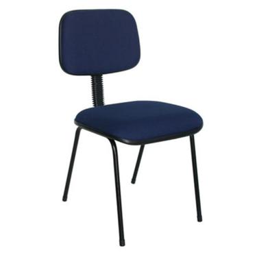 Imagem de Cadeira Secretária Fixa Palito Linha Square Azul