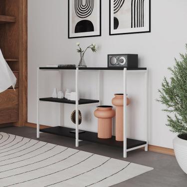 Imagem de Aparador Industrial Artesania Branco E Preto 120cm