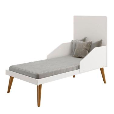 Imagem de Dormitório Infantil Isis Guarda Roupa 4 Portas, Cômoda E Berço Branco Savana - Reller Móveis Branco Savana