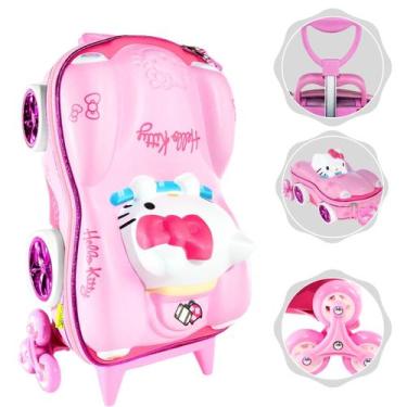 Imagem de Mochila Mala escolar infantil de 3 rodinhas e Relevo 3D - Maxtoy, Hell