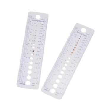 Imagem de Régua Medidora De Agulhas De Tricô 2-10mm (Polegadas/CM) - Ferramenta 