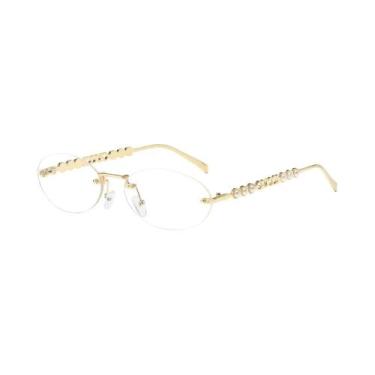 Imagem de Óculos De Sol Femininos De Luxo Com Decoração De Cristal E Pérolas, Mo