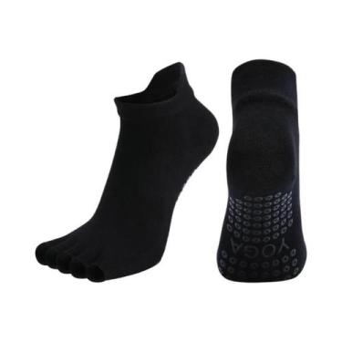 Imagem de Meias De Pilates E Yoga Femininas Antiderrapantes E Respiráveis Com Ci