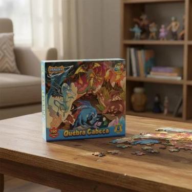 Imagem de Quebra Cabeça Dragões 150 Peças - Desafio Criativo para Família e Entr