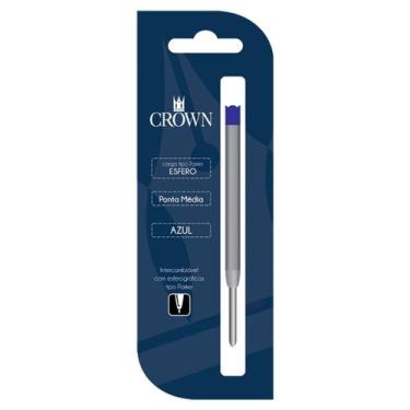 Imagem de Refil Carga Crown Caneta CA14007 Parker 1 Unidade Cores Azul ou Preto 