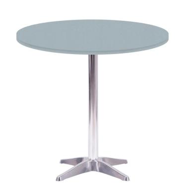 Imagem de Mesa Delta Em Alumínio 75 Cm (alt) Base Em X Tampo Mdp Redondo 60 Cm (larg) X 2,50 Cm (alt) Cinza