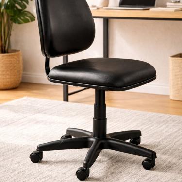 Imagem de Cadeira Giratória com Lâmina de Aço Executiva Preto