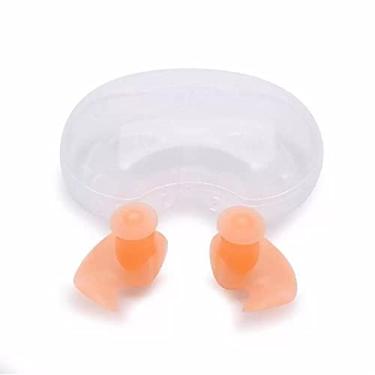 Imagem de Protetor Auricular, Speedo, Moldado, Silicone Anatômico que Reduz Entrada de Água, Tamanho Único - Laranja