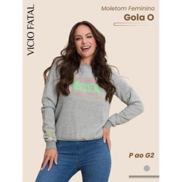 Imagem de Moletom Feminino Gola Alta Básico Elegante para Inverno Conforto Térmico Premium Trabalho e Lazer-Feminino