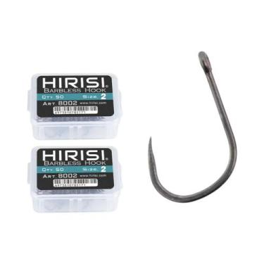 Imagem de Anzóis De Pesca Sem Espinhos 100pcs Revestidos Com PTFE Em Aço Inoxidá