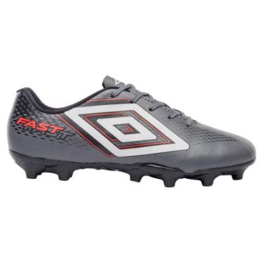 Imagem de Chuteira Campo Umbro Fast Ii Original - Adulto, 43, Cinza, Preto, Masc