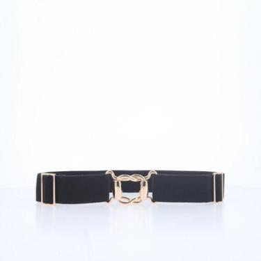 Imagem de Cinto de Elástico Com Regulagem e Fecho de Encaixe - BAUARTE, Preto