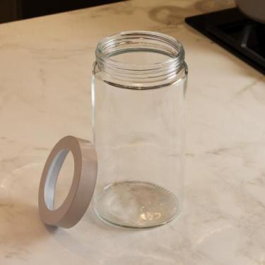 Imagem de Porta Mantimentos Lyor Tampa Bege Visor Arilíco 1,8L Vidro