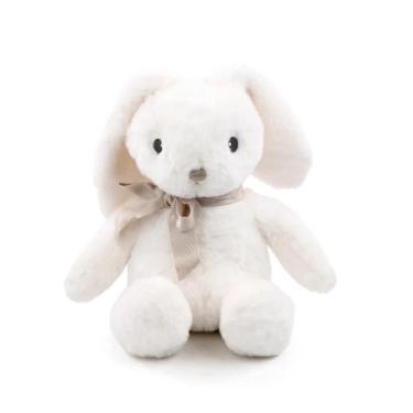 Imagem de Pelucia Coelho da Pascoa 33 cm Branco Com Laço  - Cromus