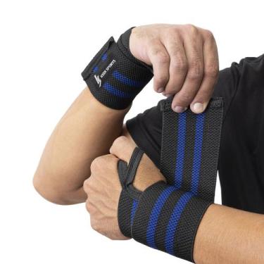 Imagem de Par Munhequeira Elástica Profissional Exercício Funcional Keer Sports,
