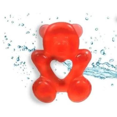 Imagem de Mordedor Bebê Buba Gelado Água Urso Vermelho Resfriável