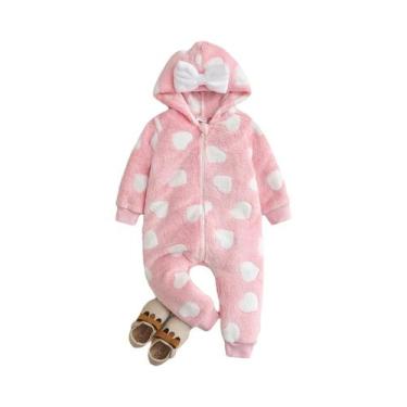 Imagem de Macacão De Inverno Para Meninas Com Capuz E Zíper, Roupas Confortáveis