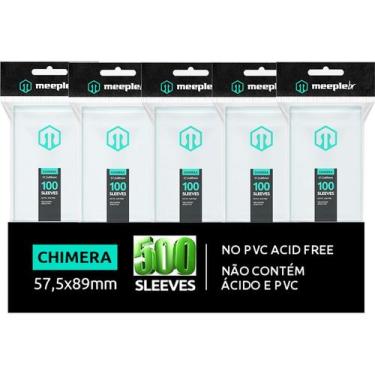 Imagem de 500 Sleeves Premium Tamanho Chimera - Protetor Cartas Jogos - Meeplebr