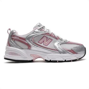 Imagem de Tênis New Balance 530 Unissex, 36, Prata, Rosa