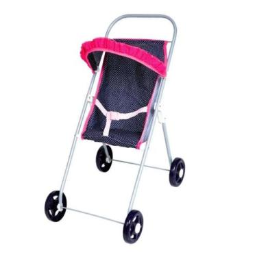 Imagem de Carrinho Para Bonecas Modelo Simples Metálico Dobrável 60cm MP - Mep, 