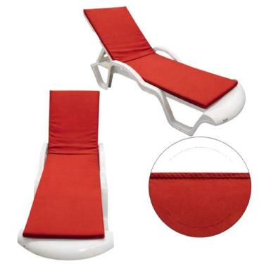 Imagem de Colchonete Almofadado De Espreguiçadeira Vermelho - DreamInBox