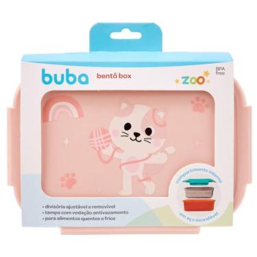 Imagem de Lancheira Com Divisória Bento Box Rosa Gato 22178 - Buba