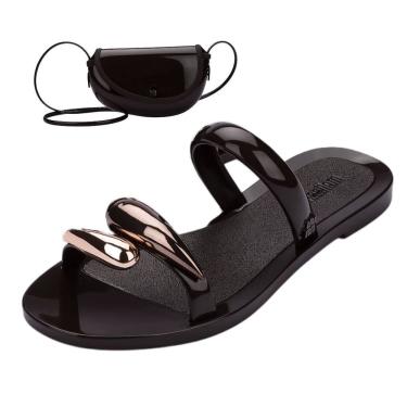 Imagem de Chinelo Feminino Bolsa Moderno Leve Rasteiro Eden Melissa