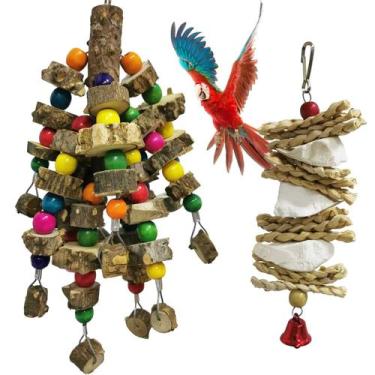 Imagem de Juguetes para masticar para aves kathson, tamaño mediano, paquete de 2