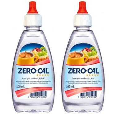 Imagem de Kit com 2 Adoçantes Líquidos Zero-Cal Sacarina 100ml - Zero Cal