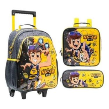 Imagem de Kit Mochila Rodinhas Lancheira Estojo Natan por Ai Escolar Infantil Xeryus-Masculino