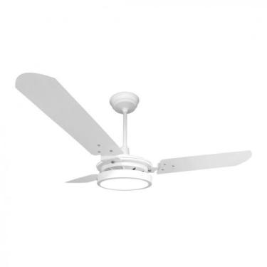 Imagem de Ventilador  de teto valen com led 18w motor grande ventex, Branco bran